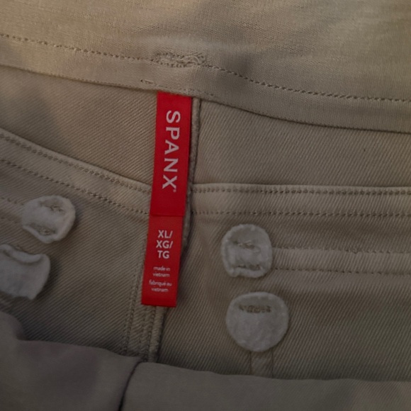 SPANX Strwrch Twill cropped wide leg pants in bone. NWT. Retail 128 - Picture 6 of 8